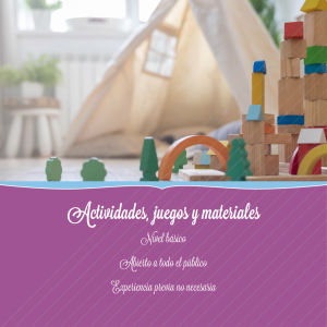 Actividades, juegos y materiales para la estimulación sensoriomotríz